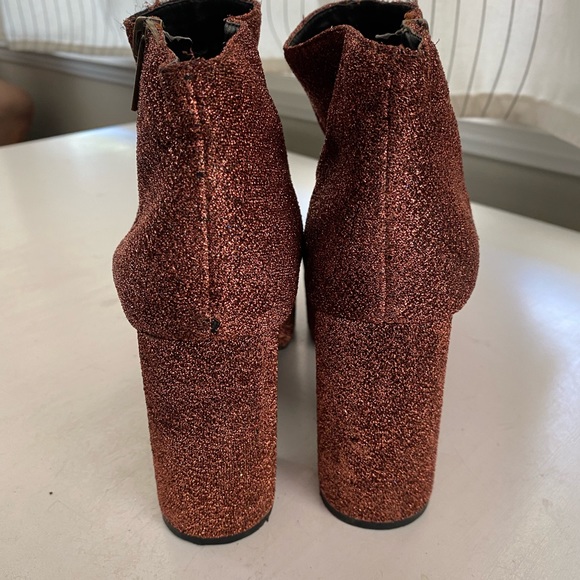 Vintage Bronze metallic platform boots 8 - Picture 4 of 5